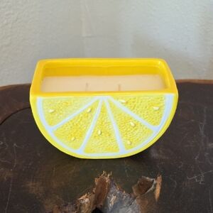 Double Wick Lemon Scented Candle